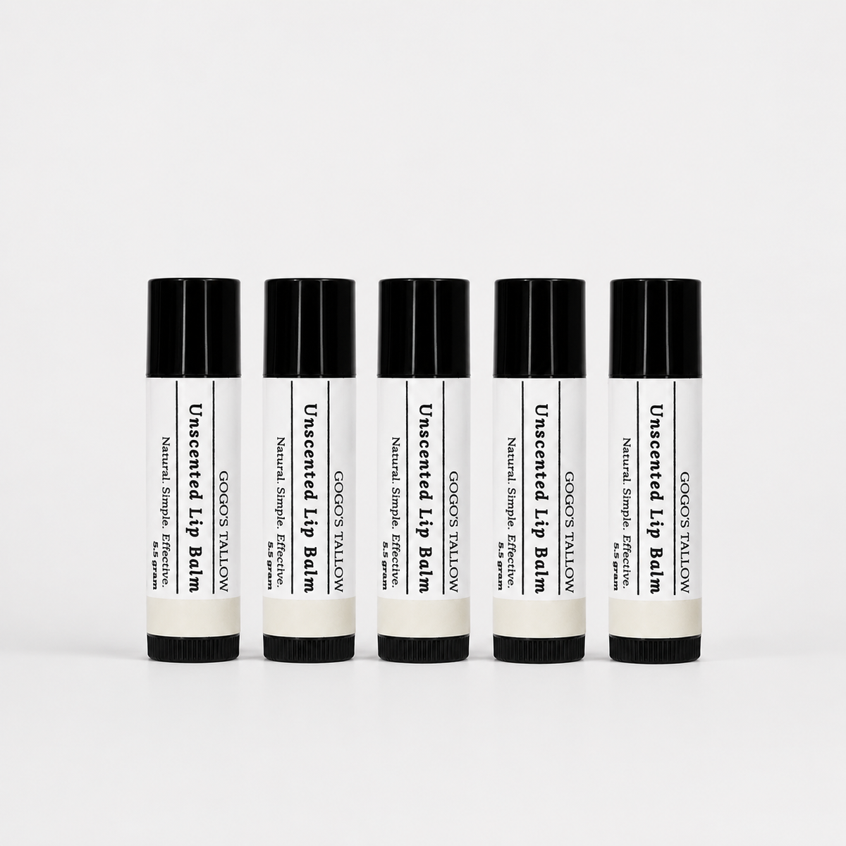 Lip Balm - Unscented 5 Pack